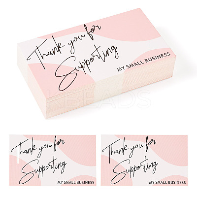 100Pcs 2Bags Thank You Card AJEW-TA0001-53B-1