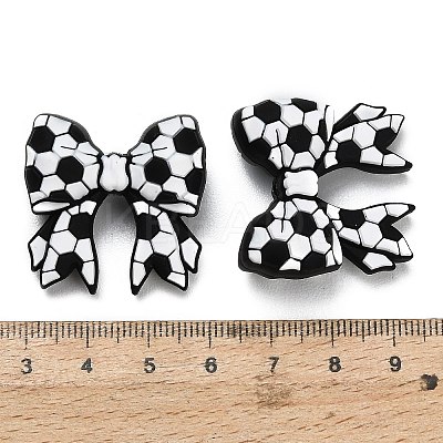 Football Theme Silicone Beads SIL-B081-01A-1