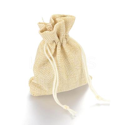 Burlap Packing Pouches Drawstring Bags ABAG-Q050-13x18-13-1