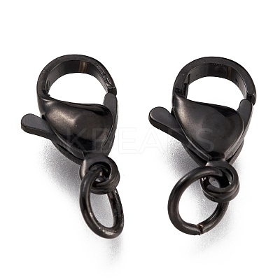 304 Stainless Steel Lobster Claw Clasps Ion Plating(IP) STAS-G240-01D-EB-1