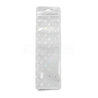 Rectangle Glitter Holographic Plastic Yin-yang Zip Top Gift Bags OPP-E004-01C-D02-1