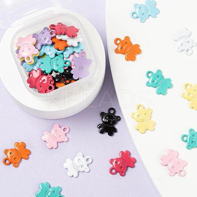 36Pcs 9 Colors Spray Painted Alloy Charms FIND-LS0001-55-1