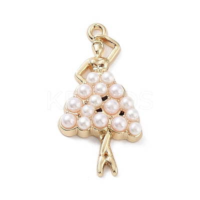 Ballet Dancer Resin Imitation Pearl Pendants FIND-Q097-07G-1