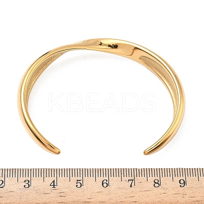 304 Stainless Steel Cuff Bangles BJEW-B158-05G-01-1