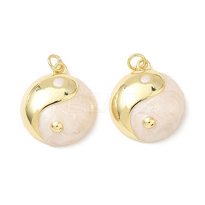 Brass Enamel Pendants KK-B141-11G-1