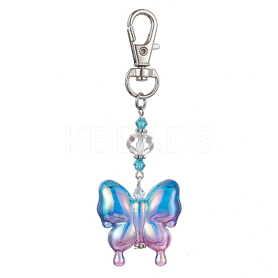 4Pcs Acrylic Butterfly Pendants Decorations HJEW-JM01595-1