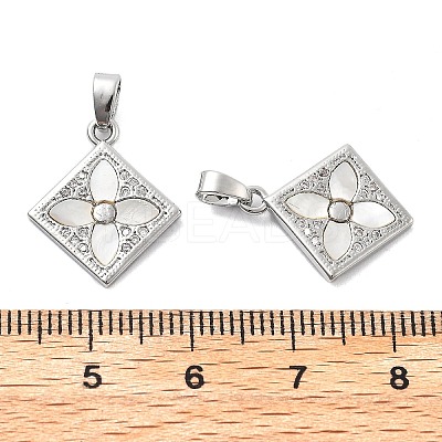 Brass Micro Pave Cubic Zirconia Pendants KK-L222-016P-1