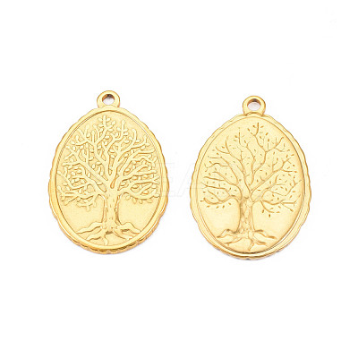 Ion Plating(IP) 201 Stainless Steel Pendants STAS-T063-188G-1