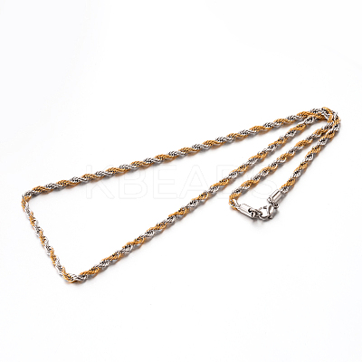 304 Stainless Steel Rope Chain Necklaces STAS-M174-014C-1