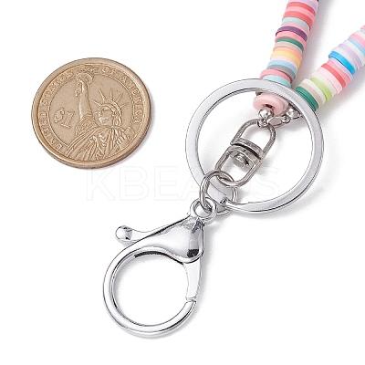 Handmade Polymer Clay ID Card Neck Strap Card Holder HJEW-JM02511-1