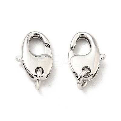 Rack Plating Brass Lobster Claw Clasps KK-G416-24P-1