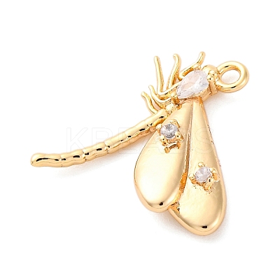 Brass Pave Cubic Zirconia Pendants KK-E793-27G-1