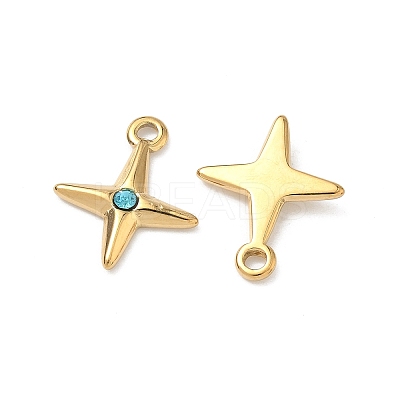 304 Stainless Steel Rhinestone Pendants STAS-L308-04A-G-1