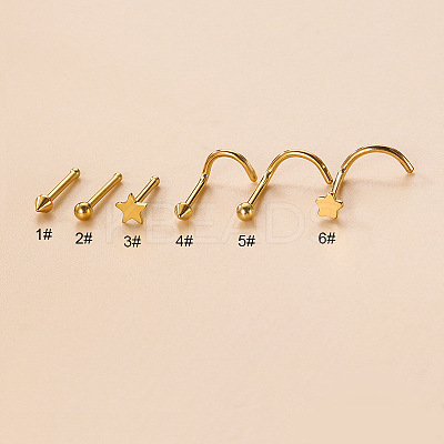 316L Surgical Stainless Steel Fishtail Nose Rings WG6A6FF-05-1