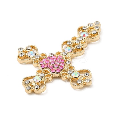Alloy Rhinestone Cabochons ALRI-F074-07G-1