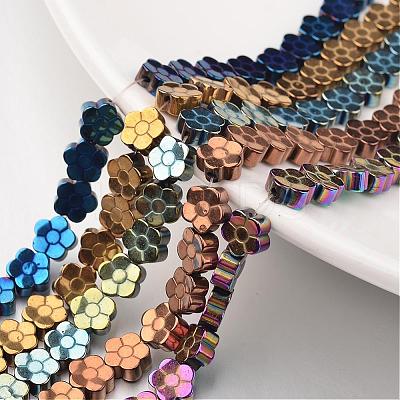 Electroplate Non-magnetic Synthetic Hematite Beads Strands G-F300-07-1