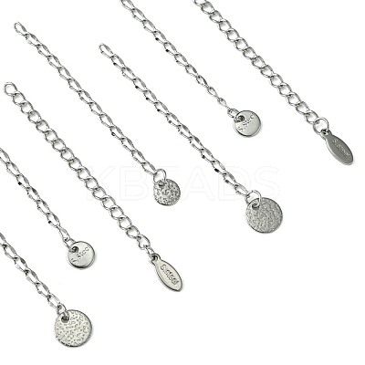 12Pcs 4 Styles 304 Stainless Steel Chain Extender FIND-FS0002-96B-1