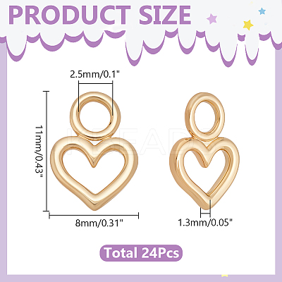 24Pcs Brass Pendants KK-WR0001-75-1