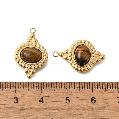 Natural Tiger Eye Pendants STAS-C111-56G-1