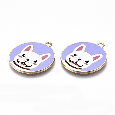 Eco-Friendly Alloy Enamel Pendants X-ENAM-Q437-055-NR-1