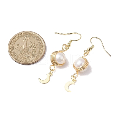 Natural Cultured Freshwater Pearl Dangle Earrings EJEW-JE05738-03-1
