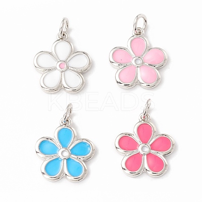 Brass Enamel Pendants KK-P217-02P-1