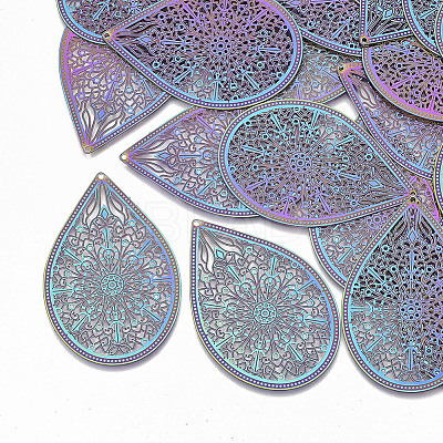 Ion Plating(IP) 304 Stainless Steel Filigree Pendants LS-X-STAS-S108-54-1