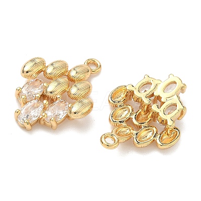 Brass Micro Pave Cubic Zirconia Pendants KK-A281-03G-1