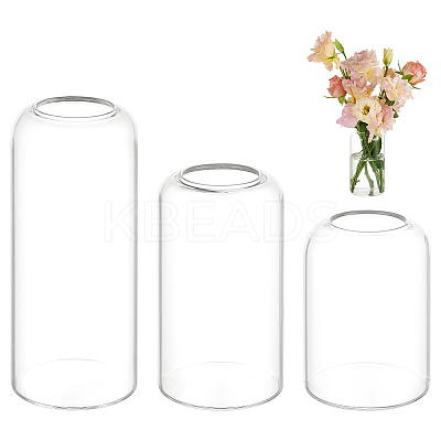 3Pcs 3 Styles Glass Flower Arrangement Water Receptacle AJEW-BC0007-90-1