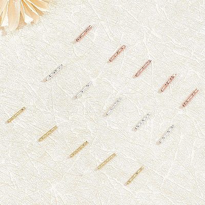 SUPERFINDING 40pcs 2 Color  Brass Tube Beads KK-FH0003-26-1