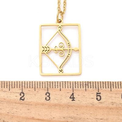 304 Stainless Steel Necklace NJEW-D330-01G-09-1