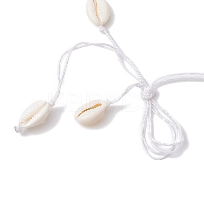 Bohemia Natural Cowrie Shell Beaded Necklaces NJEW-JN04784-03-1