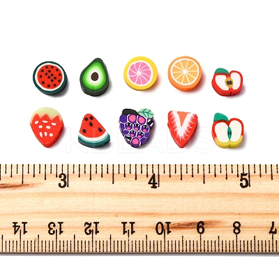200Pcs 10 Styles Handmade Polymer Clay Beads CLAY-FS0001-40-1