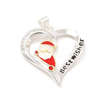 Christmas Brass Crystal Rhinestone Pendants RB-P036-01S-1