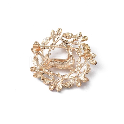 Christmas Theme Rhinestone Brooch Pin JEWB-D061-01KCG-03-1