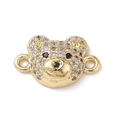 Brass Micro Pave Cubic Zirconia Connector Charms KK-m240-21F-1