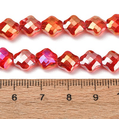 Electroplate Transparent Glass Beads Strands GL-CBA7A17-02A-01-1