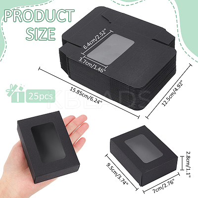 Rectangle Folding Paper Storage Boxes CON-WH0106-01A-03-1