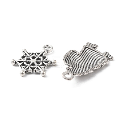 40Pcs 10 Styles Christmas Theme Alloy Pendants FIND-FS0001-50-1