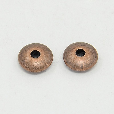 Mixed Color Tibetan Style Flat Round Spacer Beads TIBEB-X0022-RS-1