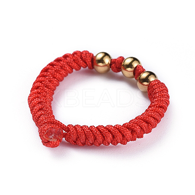 Nylon Cord Braided Rings RJEW-JR00257-02-1