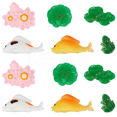 36Pcs 6 Styles Resin Display Decorations DJEW-CN0001-52-1