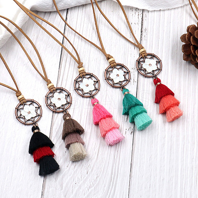 Alloy Pendant Necklaces NJEW-F270-02-1