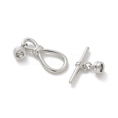 Brass Toggle Clasps KK-Z083-09P-1