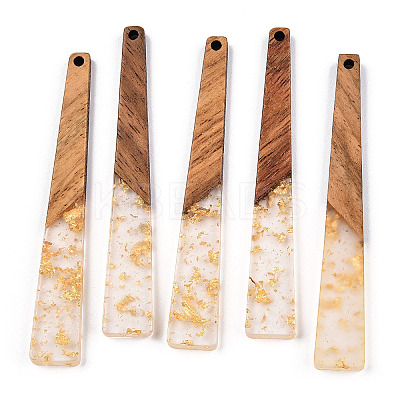 Translucent Resin & Walnut Wood Big Pendants RESI-TAC0017-46-A01-1