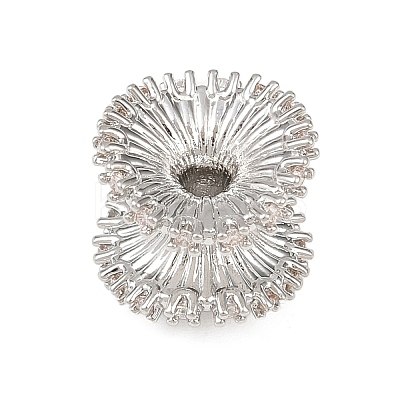 Brass Micro Pave Cubic Zirconia Beads KK-F921-05P-1