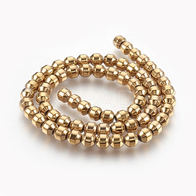 Electroplated Non-magnetic Synthetic Hematite Bead Strand G-E498-12A-01-1