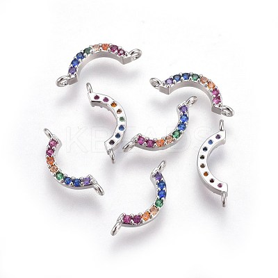 Brass Cubic Zirconia Links ZIRC-E162-13P-1