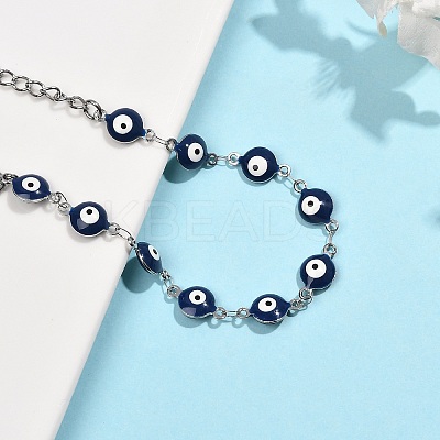 304 Stainless Steel Link Chain Bracelets BJEW-K265-007P-02-1