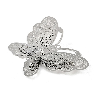 304 Stainless Steel Crystal Rhinestone 3D Insect Connector Charms STAS-H236-11A-P-1